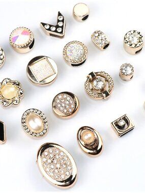 19PCS Rhinestone Hair Beads for Braid Gold Loc Dreadlocks Accessories Shiny Crys